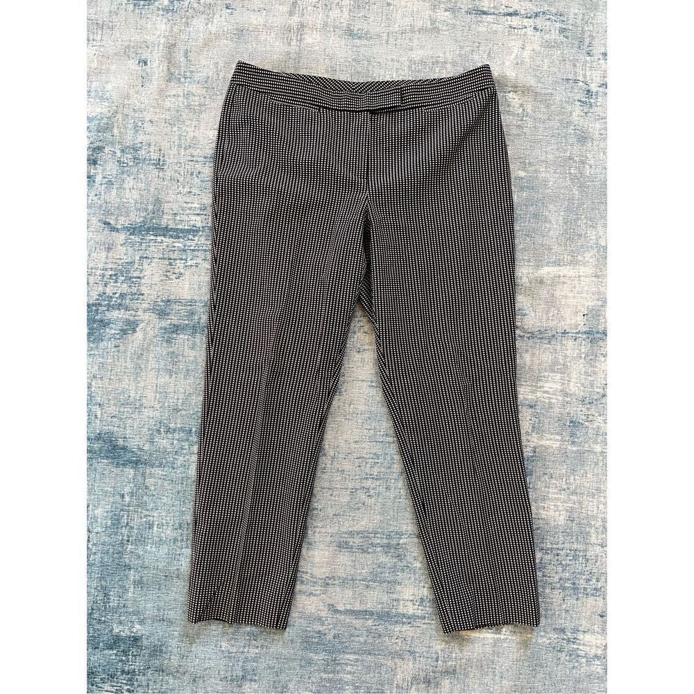 Classiques Entier Black White Geometric Square Cropped Dress Pants Size 12